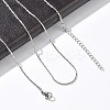 1.2MM 304 Stainless Steel Boston Link Chain Necklaces NJEW-D328-01P-02-4
