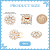 4Pcs Alloy Rhinestone Cufflinks HJEW-NB00217-2