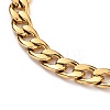 Woman's 304 Stainless Steel Cuban Link Chain Bracelets X-BJEW-JB05611-01-2