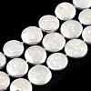 Plating Natural Freshwater Shell Beads Strands SHEL-N026-225B-1