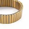 Ion Plating(IP) Stainless Steel Rectangle Stackable Stretch Bracelet BJEW-N017-027LG-2