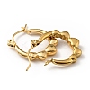 Ion Plating(IP) 304 Stainless Steel Heart Wrap Hoop Earrings for Women EJEW-G293-13G-2