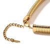 Ion Plating(IP) 304 Stainless Steel Flat Snake Chain Necklaces for Women NJEW-U049-01G-01-3