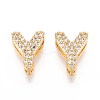 Brass Micro Pave Clear Cubic Zirconia Beads KK-T071-17G-Y-1
