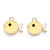 Light Gold Plated Alloy Pendants ENAM-T009-19B-2