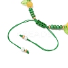 Glass Seed Beads & Lampwork Beads Braided Bead Bracelets for Women BJEW-MZ00212-03-4