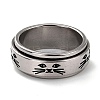 Non-Tarnish 203 Stainless Steel Rotating Spinner Fidget Band Rings for Anxiety Stress Relief RJEW-G118-05P-1