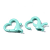 Spray Painted Eco-Friendly Alloy Lobster Claw Clasps PALLOY-YW0001-22-NR-5