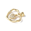 Brass Micro Pave Cubic Zirconia Pendants KK-A252-33G-01-2