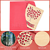 Valentine's Day Wooden Greeting Cards DIY-CP0011-91C-5