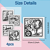 4Pcs 4 Styles PVC Stamp DIY-WH0487-0005-6