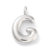 Rack Plating Brass Balloon Letter Pendants KK-C050-01P-G-1