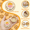 Round Beech Wooden 3D Engraved My First Curl Boy Box CON-WH0120-002-3