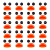 20Pcs Plastic Doll Duck Craft Mouth & 40Pcs Craft Eyes Cabochons FIND-GO0001-17-1