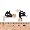 Halloween Theme Alloy Enamel Pendants ENAM-T022-54P-04-3