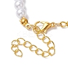 Christmas ABS Plastic Imitation Pearl & Iron Curb Chains Link Bracelets BJEW-JB11276-4
