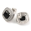 Cubic Zirconia Rhombus Stud Earrings EJEW-I304-15P-02-2