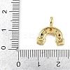 Brass Micro Pave Cubic Zirconia Pendants KK-L231-04G-02-3