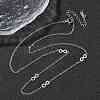 304 Stainless Steel Link Chain Necklaces for Women Men NJEW-K292-01H-P-1