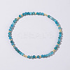 Natural Apatite Round Beads Stretch Bead Bracelets for Women CQ7665-6-1