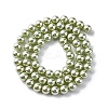UV Plating Pearlized Glass Pearl Beads Strands GLAA-F128-01A-T21-4