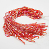 Electroplate Glass Beads Strands EGLA-D018-8x8mm-27-2