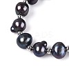 Adjustable Natural Pearl with Brass Chain Slider Bracelets for Women Girl BJEW-T022-16B-3