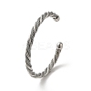 304 Stainless Steel Twist Rope Cuff Bangles BJEW-P310-06P-1