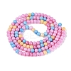 Ombre Effect Opaque Crackle Glass Beads Strands GLAA-Q106-01A-A08-3