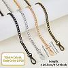 8Pcs 4 Colors Zinc Alloy Curb Chain Purse Chains FIND-GA0007-17-2