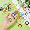 28Pcs 14 Colors Spray Painted Alloy Spring Gate Rings FIND-HY0003-01-3