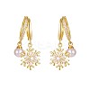 Snowflake Zinc Alloy Enamel Hoop Earrings FS-WG1295B-06-2