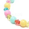 Colorful Acrylic Beaded Stretch Bracelet with Alloy Enamel Charms for Women BJEW-JB08725-7