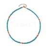 Synthetic Turquoise & Natural Carnelian Beaded Necklaces NJEW-TA00161-4