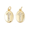 Brass Micro Pave Cubic Zirconia Pendants X-KK-G544-23G-1