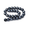 Electroplate Round Pearlized Glass Pearl Beads Strands X-EGLA-U002-01A-2