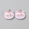 Transparent Resin Pendants for Hairpin Accessories RESI-WH0081-02B-1