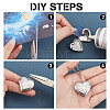 8Pcs 4 Style 304 Stainless Steel & 316 Stainless Steel Locket Pendants STAS-UN0027-58-5