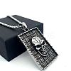 Vintage Punk 304 Stainless Stee Skull Medal Pendant Necklaces for Men TO1001-3