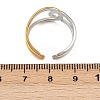 Adjustable 304 Stainless Steel Cuff Rings for Women RJEW-B135-01GP-08-3