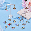 40Pcs 10 Colors Glass Pendants PALLOY-AR00036-4