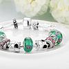 Vogue Design Tin Alloy Czech Rhinestone European Beaded Bracelets BJEW-BB02065-5