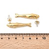 304 Stainless Steel Fish Stud Earrings EJEW-K268-49G-5