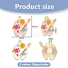 36Pcs 2 Colors Alloy Pendants ENAM-DC0002-14-2