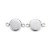 Tarnish Resistant 304 Stainless Steel Cabochon Connector Settings STAS-G127-14-8mm-P-2
