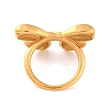 Ion Plating(IP) 304 Stainless Steel Bowknot Finger Rings for Women RJEW-S414-46B-G-3
