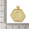 Cross Theme Brass Micro Pave Cubic Zirconia Pendants KK-K385-035G-4