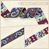Ethnic Style Embroidery Polyester Ribbon SRIB-WH0007-02B-4