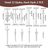 24Pcs 12 Style Alloy & CCB Plastic Big Pendants FIND-UN0002-86-3