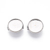 304 Stainless Steel Brooch Cabochon Settings STAS-E547-08A-P-2